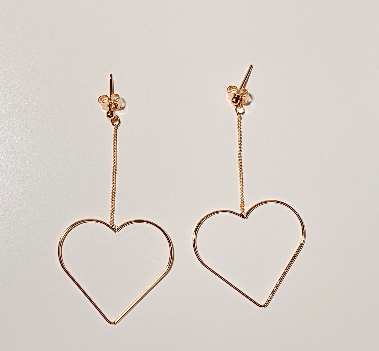 Heart dainty Earrings (Gold Dipped)
