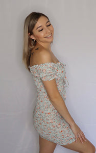 Arely Floral Dress (Sky Blue)