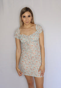 Arely Floral Dress (Sky Blue)